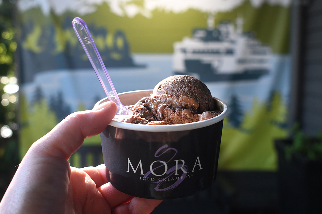 Mora Ice Creamery is a must-visit dessert stop on Bainbridge Island during a fun family day trip from Seattle