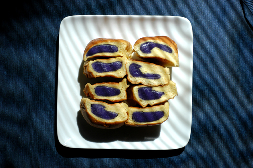 Despi Delite mini ube rolls are delicious and just the right size for little hands best Filipino food Seattle