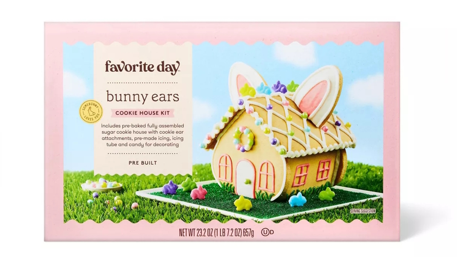 "Easter bunny cookie house Easter decorations"