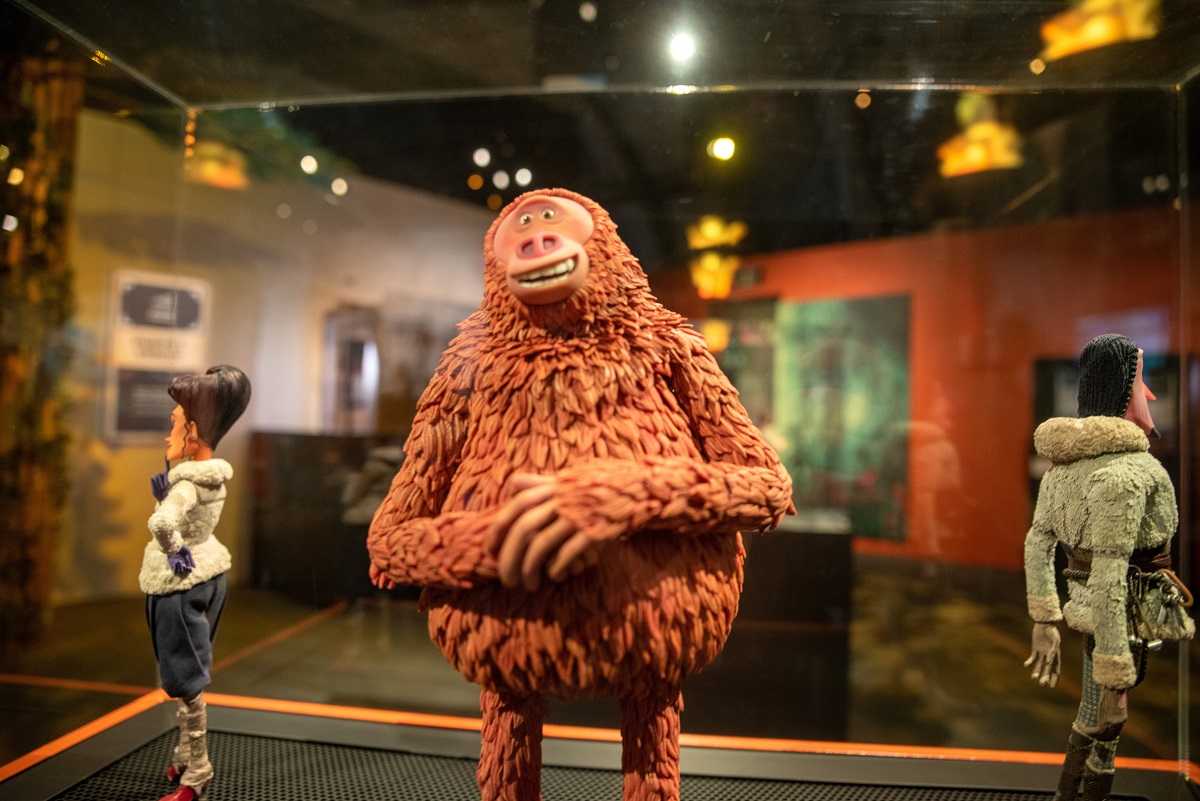 Link puppet from the film Missing Link from LAIKA Studios on display at Seattle's Museum of Pop Culture or MoPOP