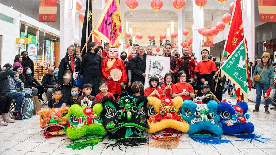 A group of celebrants during a Lunar New Year celebration near Seattle