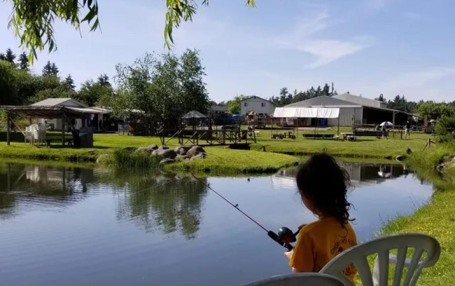 Enjoy some quiet fishing time. Photo credit: Old McDebbie's Farm and Jim's U-Fish