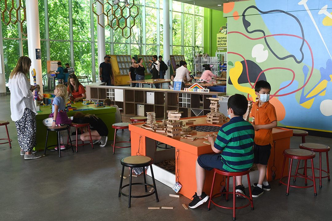 Another view of Pacific Science Center’s Tinker Tank hands-on play area