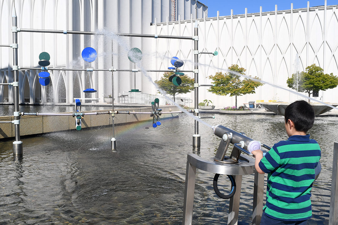 The outdoor Water Works exhibit is back open at recently reopened Pacific Science Center in Seattle