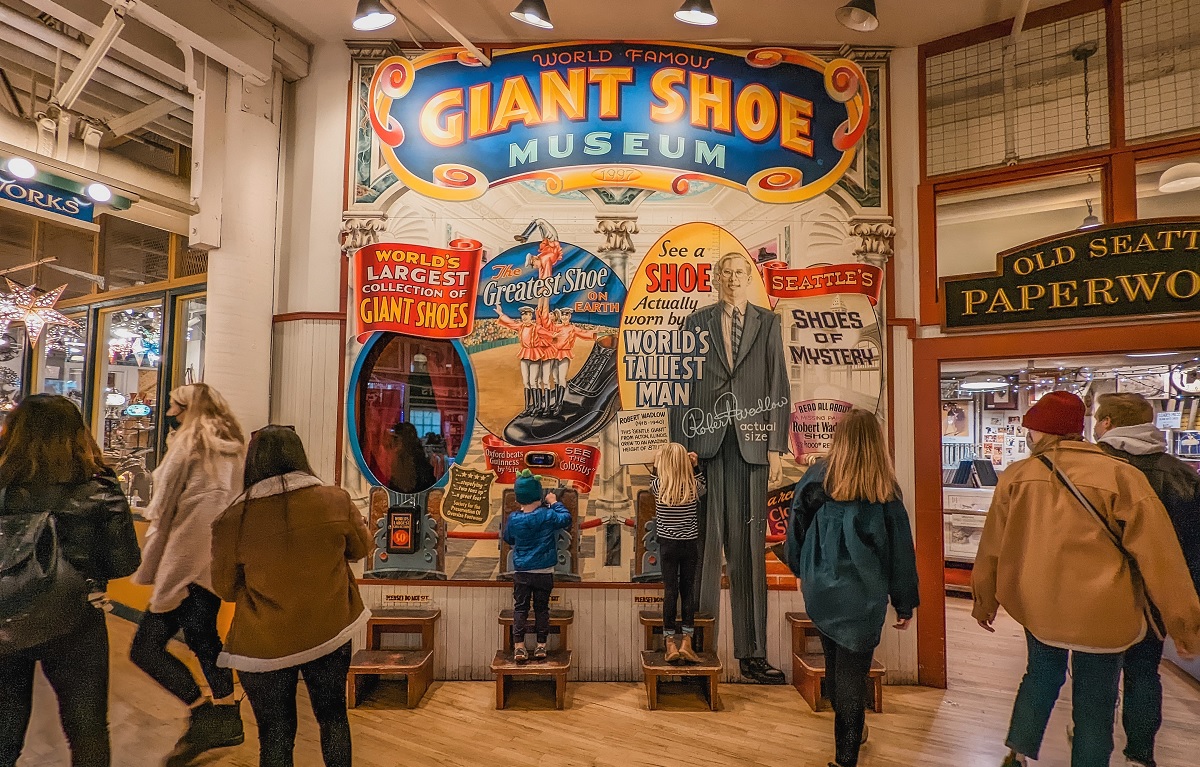 Pike Place Market's world famous Giant Shoe Museum