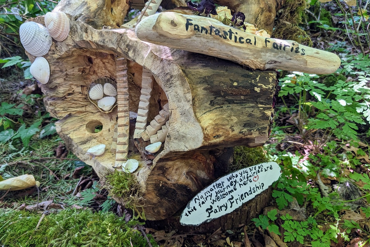 Fantastical Fairies is a favorite fairy home along the Fairy House Trail in Sammamish