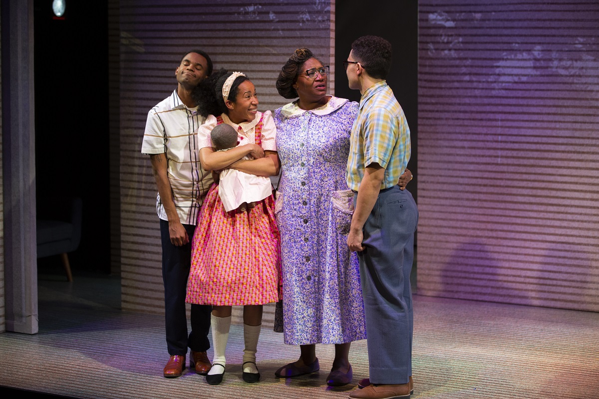 Rowin M. Breaux, Anjelica McMillan, Shaunyce Omar, and Chip Sherman in SCT's 2022 production of The Watsons Go To Birmingham -1963. Photo by Angela Sterling.