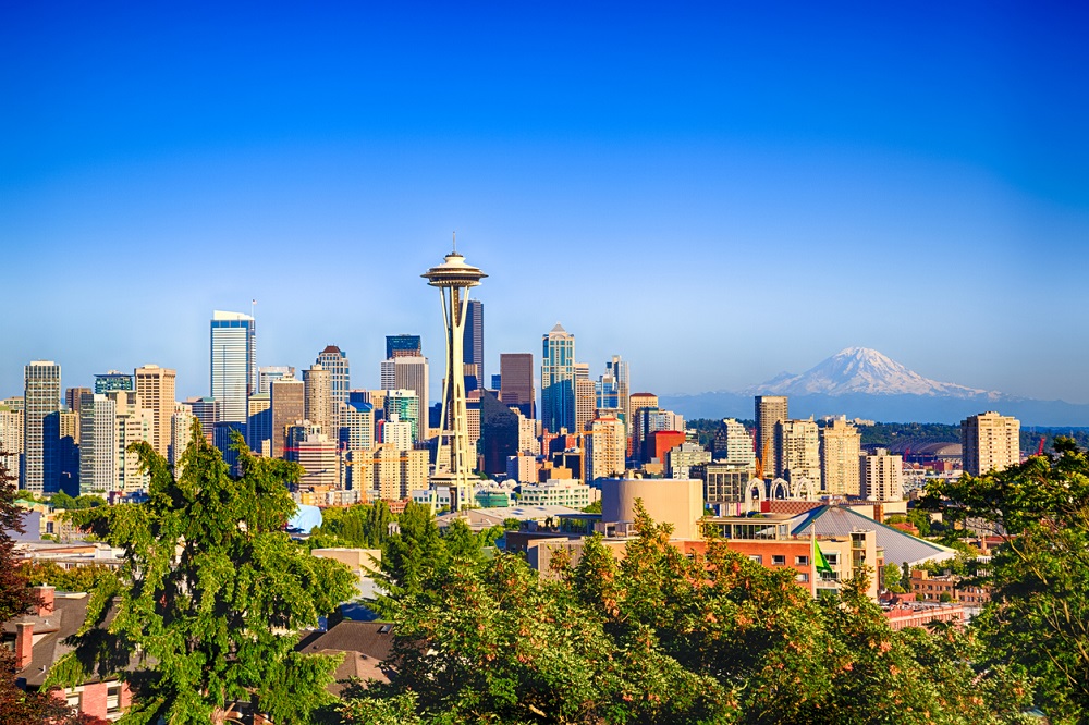 Iconic view of Seattle from Kerry Park