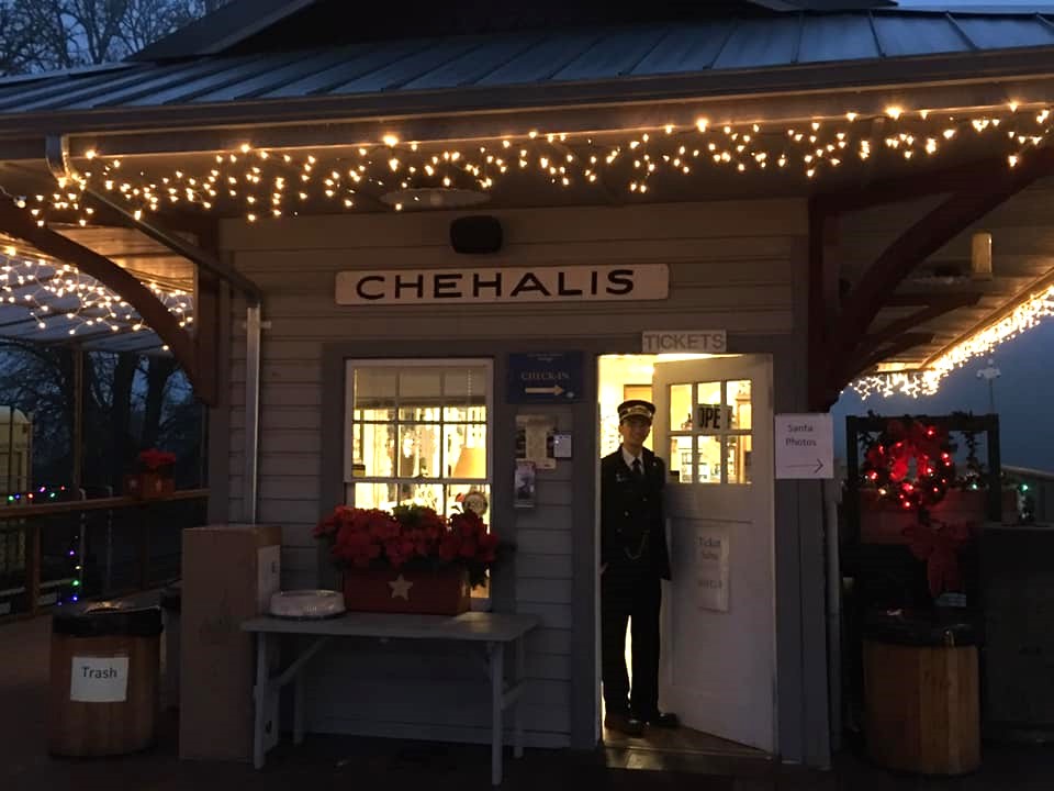 Chehalis-Centralia Railroad's Polar Express Train Ride begins at the depot