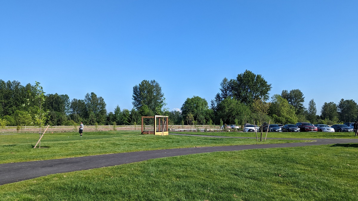 Wide-open grassy meadows at Van Doren’s Landing Park provide space to play or picnic