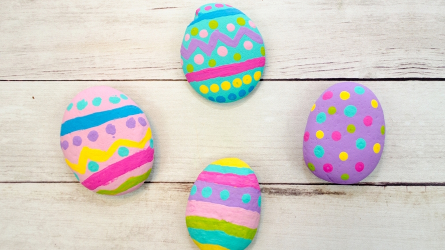 "Painted rocks easter project"
