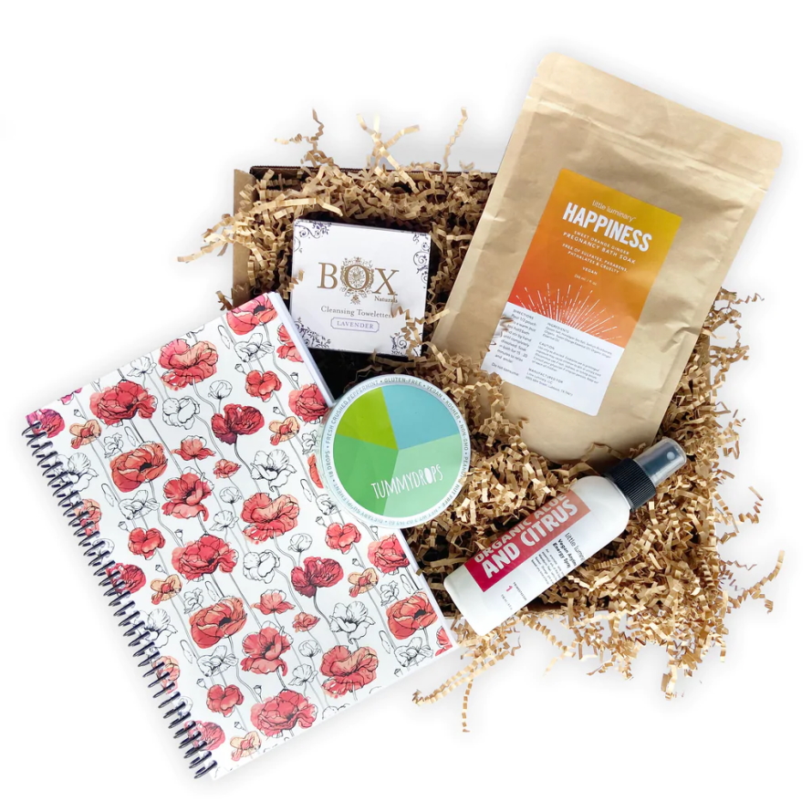 "Basket of gifts from Ecocentric mom"