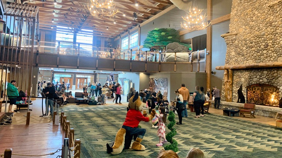 Great Wolf Lodge Water Park tips for parent, meeting wolf