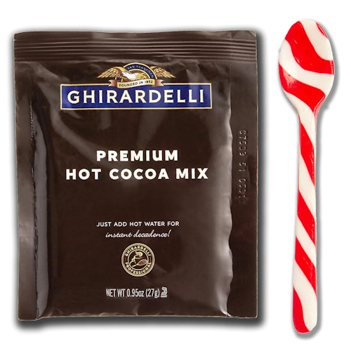 "Hot cocoa packet useful Valentine's day favors"