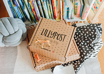 "Box of books from Lillypost"