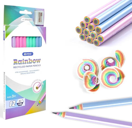 "Rainbow pencils useful valentine's day favor"