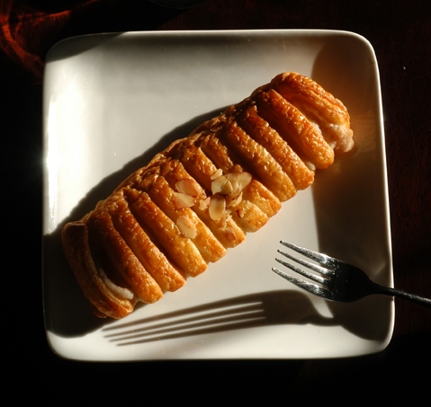 A taro Danish from 85°C Bakery Café. Photo credit: JiaYing Grygiel