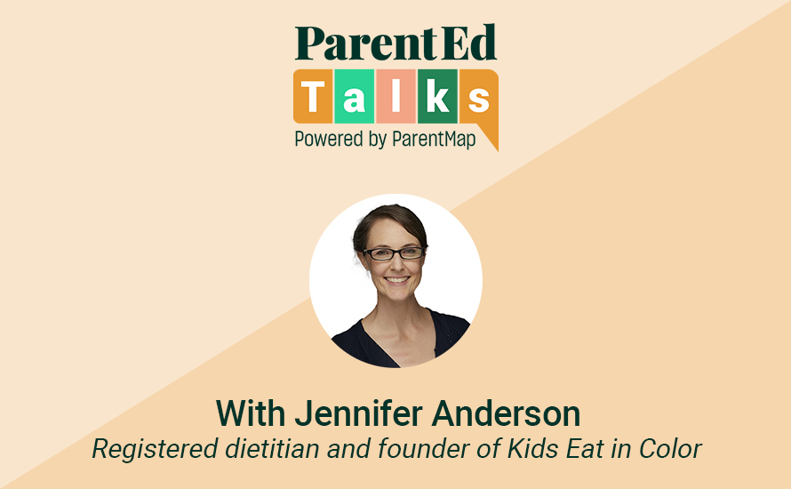 ParentEd Talks with Jennifer Anderson (speaker headshot with text)