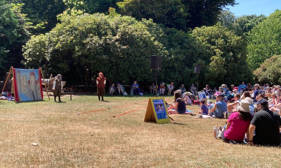 Greenstage Backyard Bard performers present Shakespeare play free in Seattle park summer