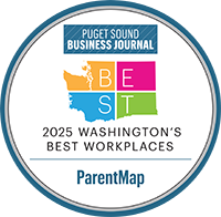 Puget Sound Business Journal Best Places to Work 2025 winner badge