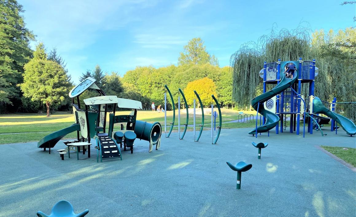 Friendly Grove Park new and improved playground Olympia fun for families