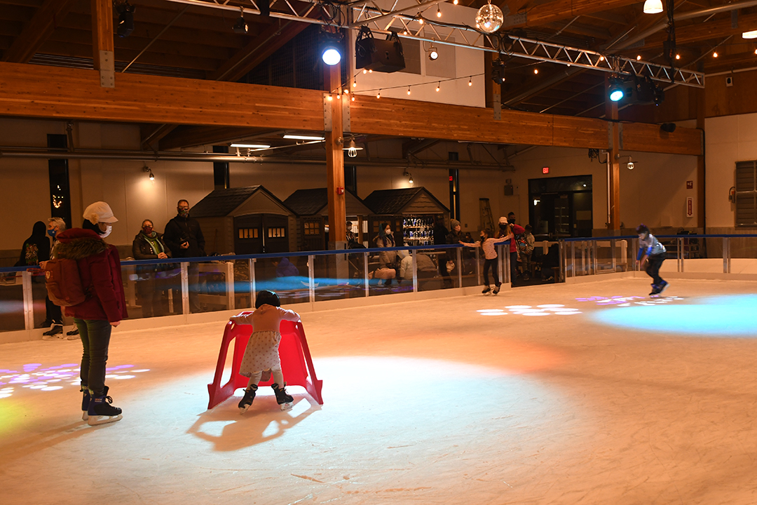 The ice skating rink is an add-on available to guests at Holiday Magic at the Fair