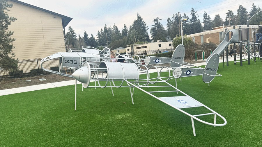 airplane playground at Hubbard Homestead in Seattle