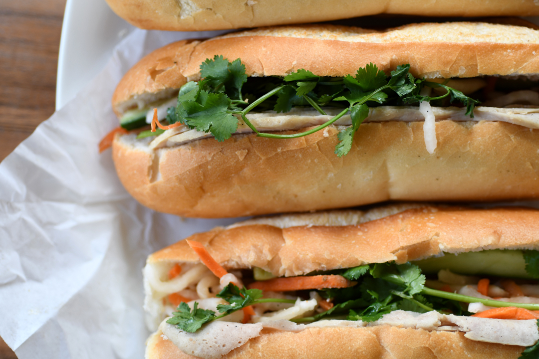 Banh mi sandwiches from Saigon Vietnam Deli in Seattle's Little Saigon International District great places to eat for kids families