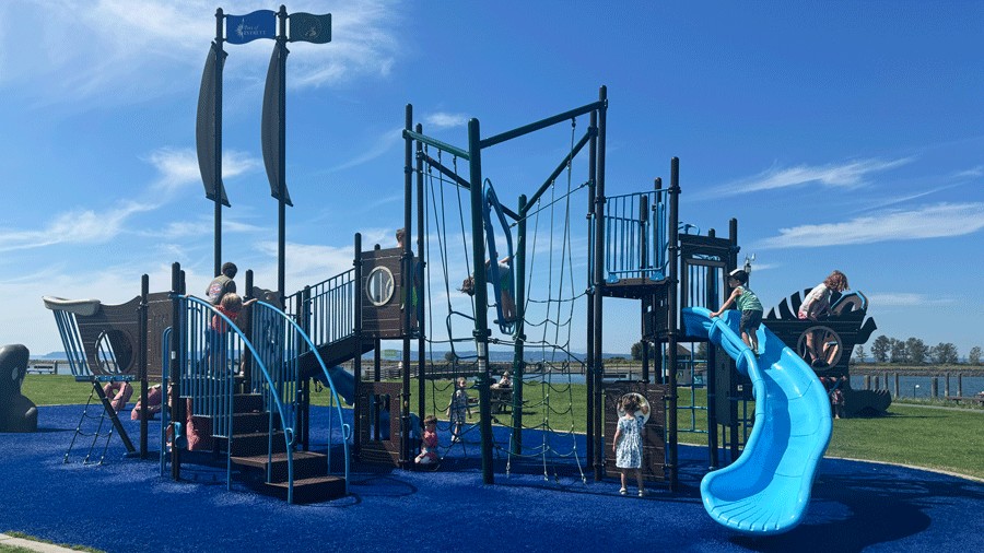 Pirate Ship playground at Jetty Landing Park