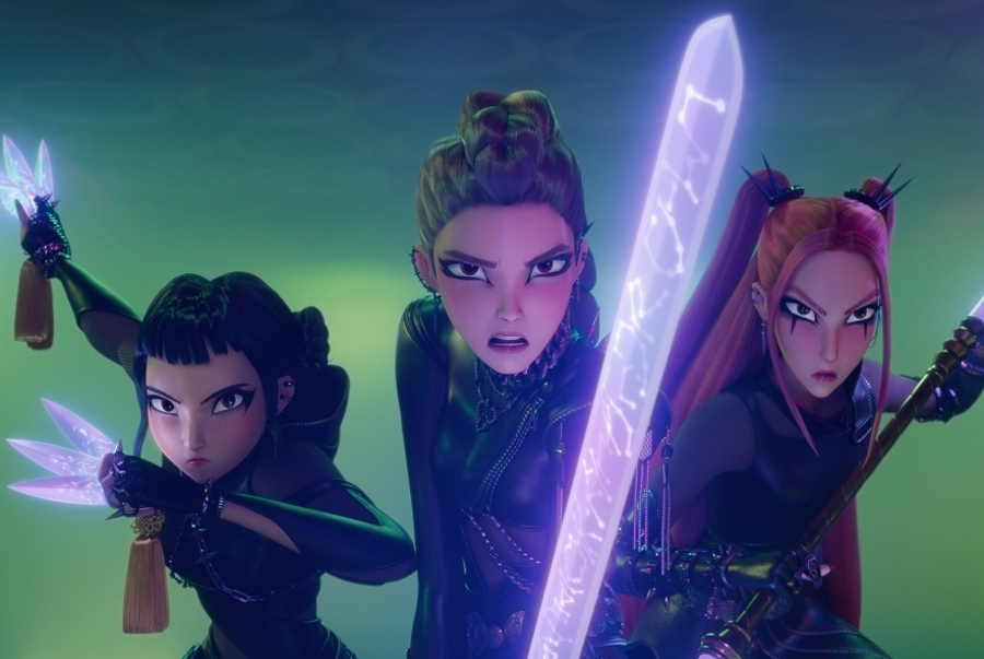 Main characters from K-Pop Demon Hunters