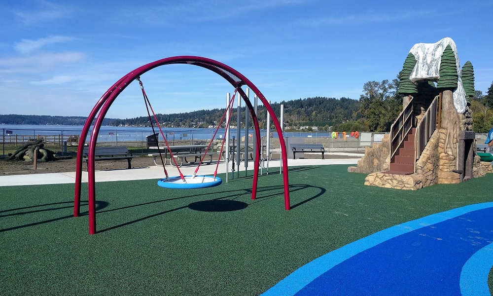 tray swing and mine at accessible playground lake sammamish state park opened in 2016
