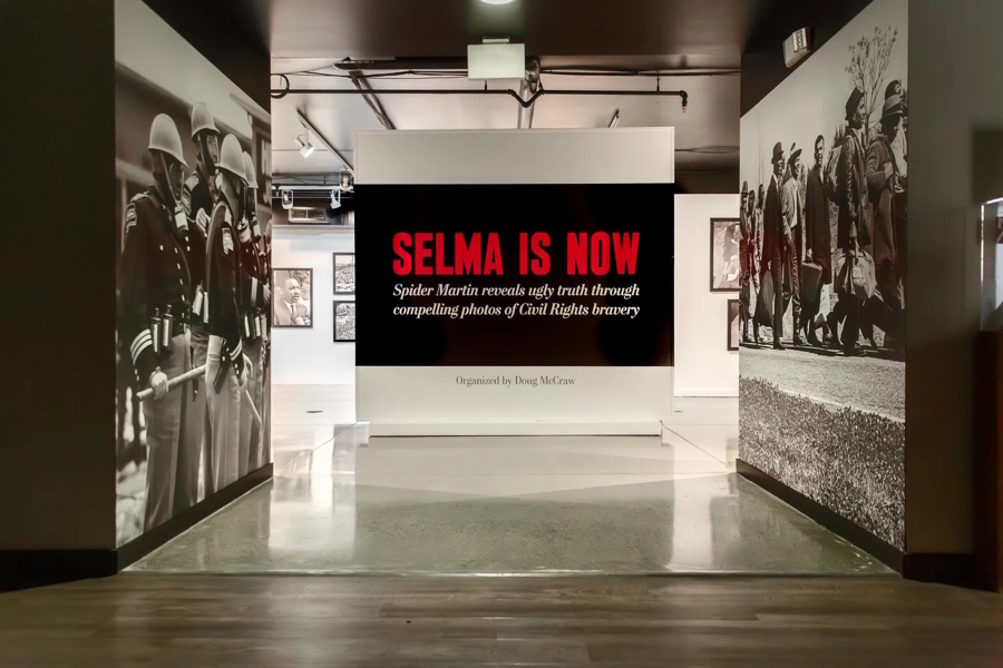 Selma is Now sign at the exhibition 