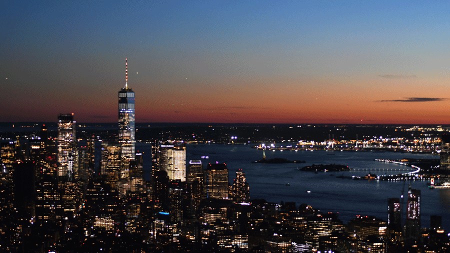 views of Lower Manhattan from the Empire State Building