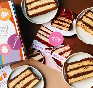 Cake slices from a Pastry Project box as a gift