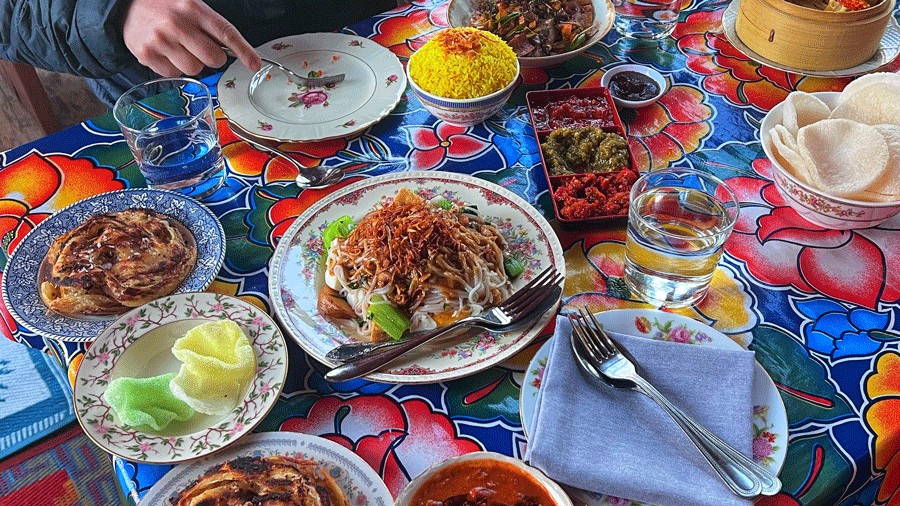 flavorful dishes at Gado Gado, a foodie spot in Portland that families love