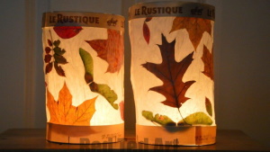 Leaf lanterns from Red Ted Art
