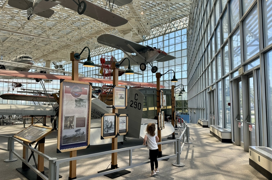 Young girl at the Museum of Flight