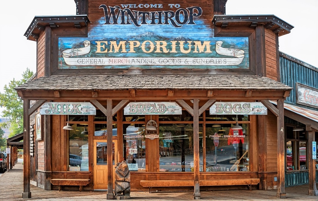 Winthrop Emporium store in Winthrop Washington, family getaway destination for Seattle-area families with kids