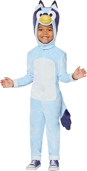 Child in a Bluey costume
