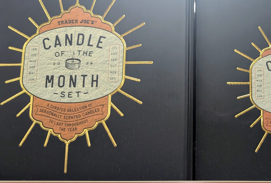 candle of the month at Trader Joe's