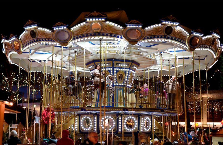 carousel at Seattle Christmas Market