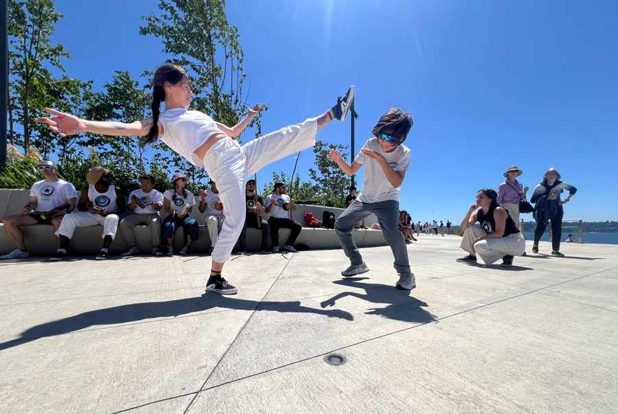 people doing Capoeira 