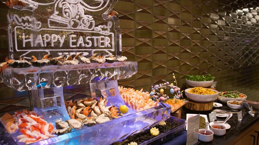 easter brunch spread at water's table, Hyatt Regency Lake Washington