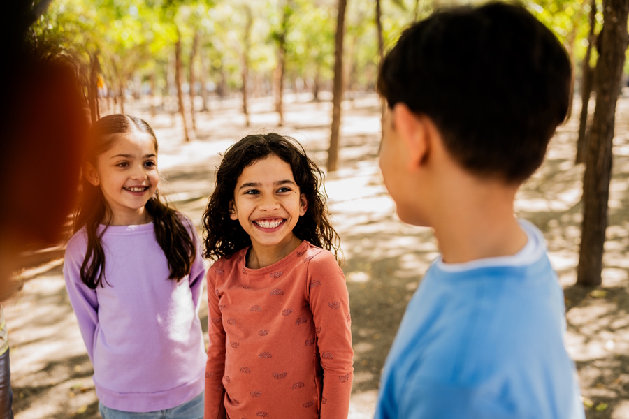 girl looking at a boy she has a crush onon