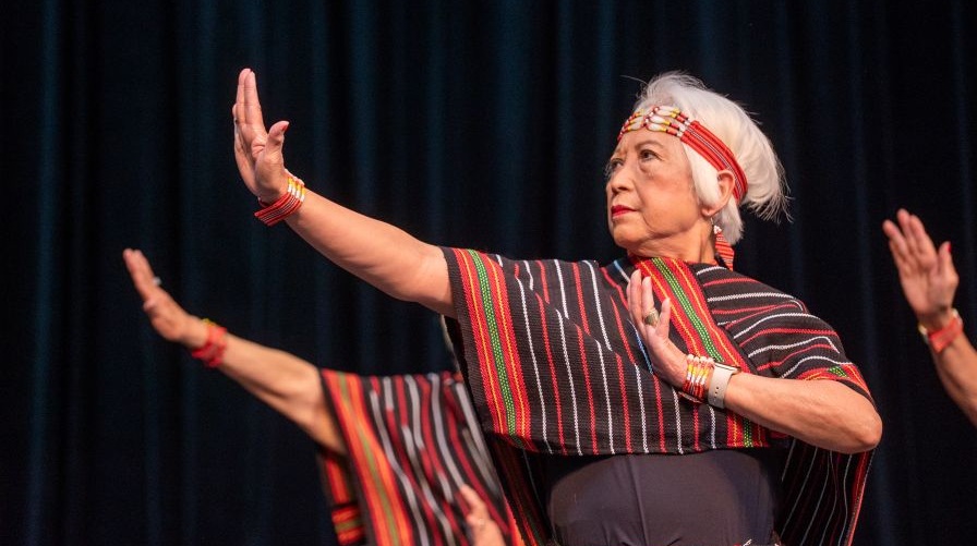 Dancers in colorful costume perform at the Pagdiriwang Festival celebrating Filipino culture.