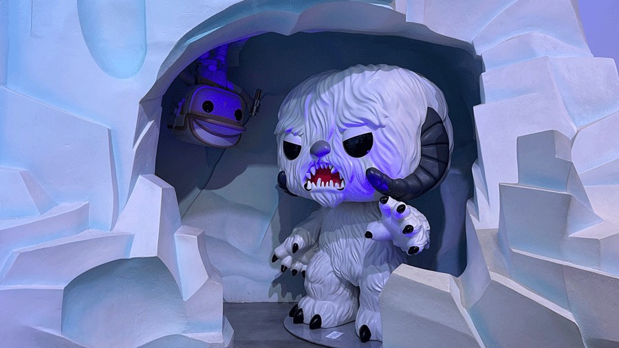 star wars characters at Funko HQ in everett, where familes can spend the day