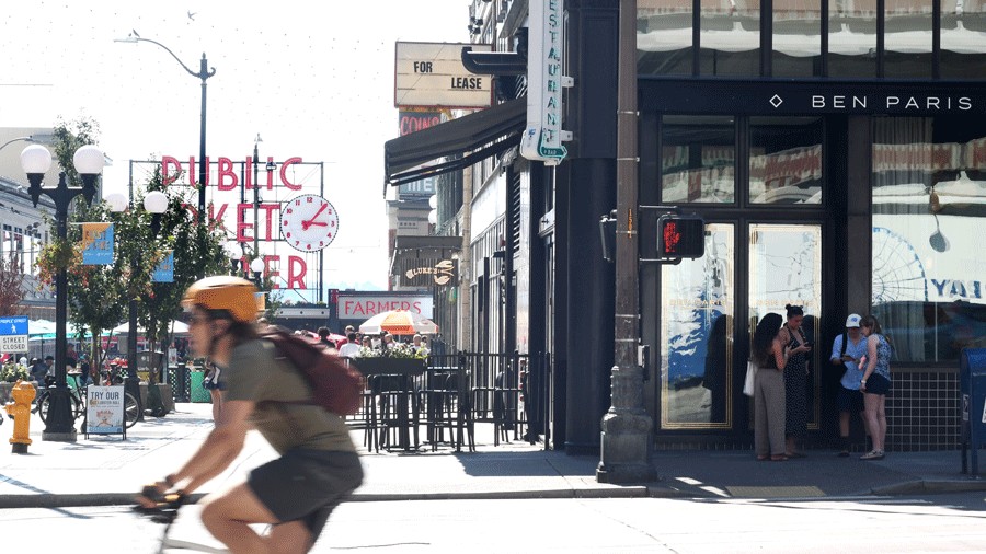 street view of Ben Paris, a seattle brunch spot near Pike Place Market