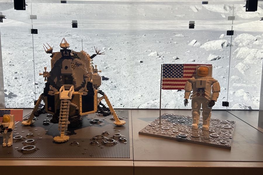 Lego sculptures at the exhibit