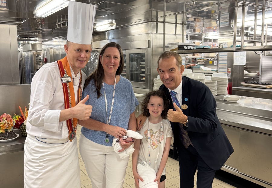 Meeting the head chef on an Alaska cruise ship
