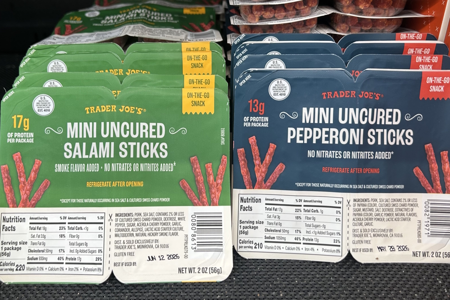 mini meat sticks from Trader Joe's